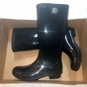 Stylish Black Women's Rain Boots